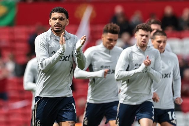 Morgan Gibbs-White of Nottingham Forest applauds the fans in the pregame warmup session during the Premier League match Manchester United vs Nottingham Forest at Old Trafford, Manchester, United Kingdom on 17 May 2026

(Photo by Mark Cosgrove/News Images)