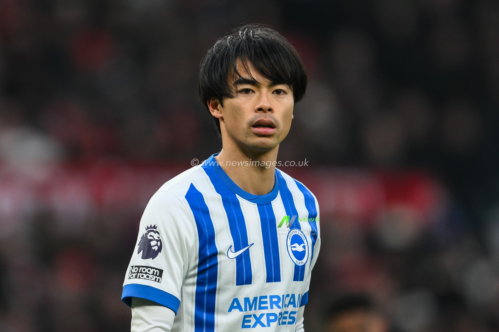 Kaoru Mitoma of Brighton & Hove Albion during the Premier League match Manchester United vs Brighton and Hove Albion at Old Trafford, Manchester, United Kingdom, 19th January 2025

(Photo by Craig Thomas/News Images)