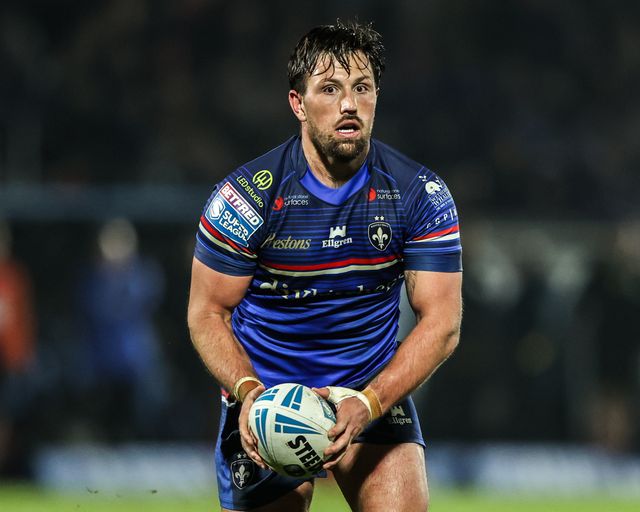 Tyson Smoothy of Wakefield Trinity in action during the Betfred Super League round 5 match Wakefield Trinity vs Leigh Leopards at DIY Kitchens Stadium, Wakefield, United Kingdom on 20 March 2026

(Photo by Alfie Cosgrove/News Images)