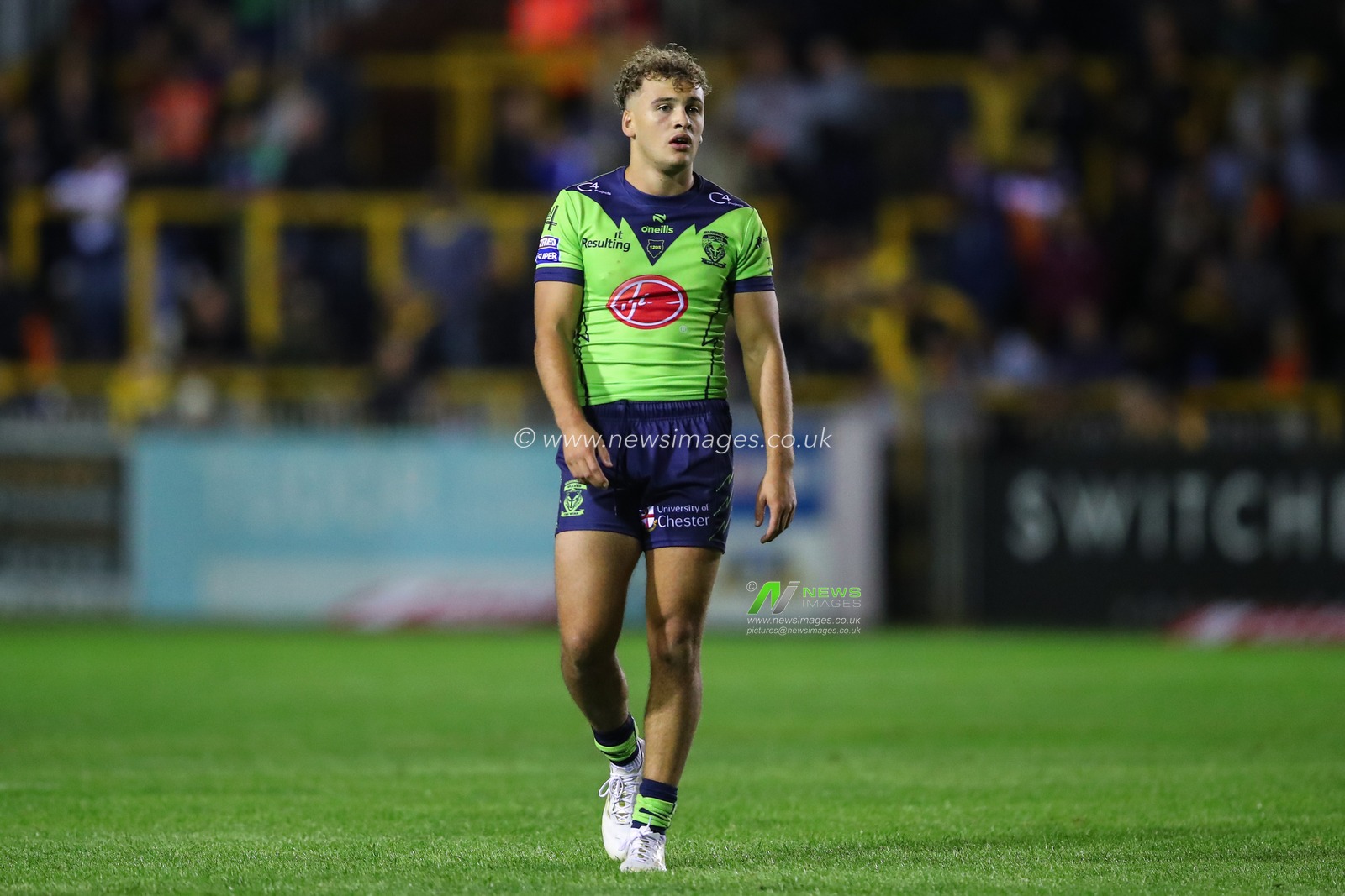 Cai Taylor-Wray of Warrington Wolves during the Betfred Super League Round 23 match Castleford Tigers vs Warrington Wolves at The Mend-A-Hose Jungle, Castleford, United Kingdom, 23rd August 2024

(Photo by Gareth Evans/News Images)