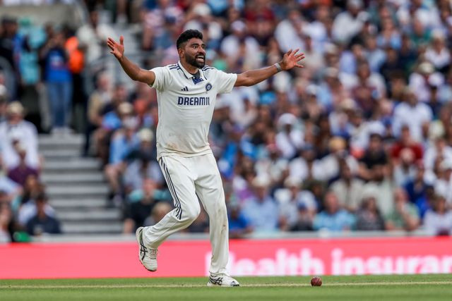 Akash Deep of India reacts during the 5th Rothesay Test Match day 4 England vs India at The Kia Oval, London, United Kingdom, 3rd August 2025

(Photo by Izzy Poles/News Images)