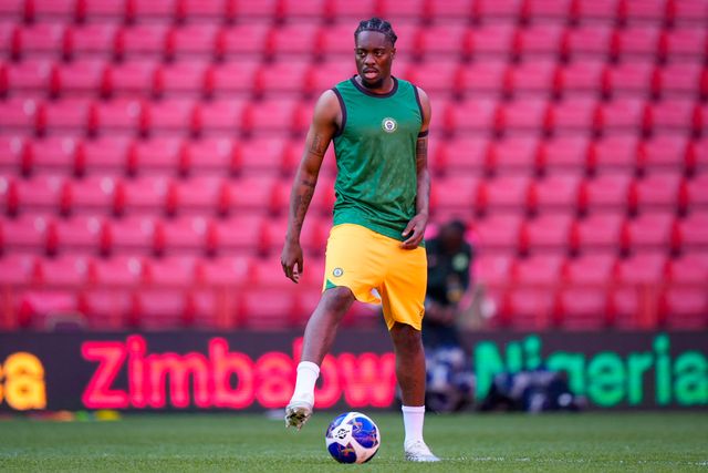 Munashe Garananga of Zimbabwe in the pregame warmup session  during the Unity Cup 2026 Semi-Finals match Nigeria vs Zimbabwe at The Valley, London, United Kingdom on 26 May 2026

(Photo by Maynard Manyowa/News Images)