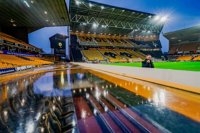 A general view of the pitch and stands during the Premier League match Wolverhampton Wanderers vs Aston Villa at Molineux, Wolverhampton, United Kingdom on 27 February 2026

(Photo by Maynard Manyowa/News Images)