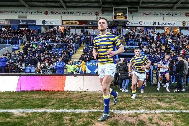 Ben Currie of Warrington Wolves comes out for the game during the Betfred Super League Round 3 match Warrington Wolves vs Wakefield Trinity at The Halliwell Jones Stadium, Warrington, United Kingdom on 28 February 2026

(Photo by Alfie Cosgrove/News Images)