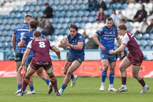 Seth Nikotemo of Wakefield Trinity breaks with the ball during the Betfred Super League Round 2 match Huddersfield Giants vs Wakefield Trinity at Accu Stadium, Huddersfield, United Kingdom on 22 February 2026

(Photo by Mark Cosgrove/News Images)