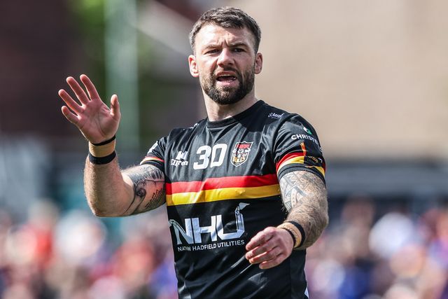Leon Ruan of Bradford Bulls in the pre-game warm up during the Betfred Super League round 8 match Wakefield Trinity vs Bradford Bulls at DIY Kitchens Stadium, Wakefield, United Kingdom on 18 April 2026

(Photo by Alfie Cosgrove/News Images)