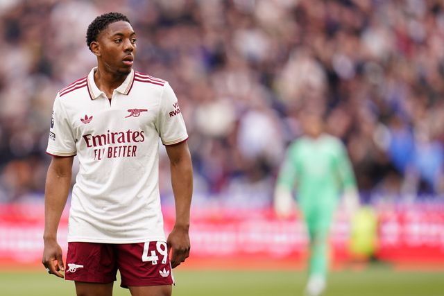 Myles Lewis-Skelly of Arsenal during the Premier League match West Ham United vs Arsenal at London Stadium, London, United Kingdom on 10 May 2026

(Photo by Harvey Murphy/News Images)