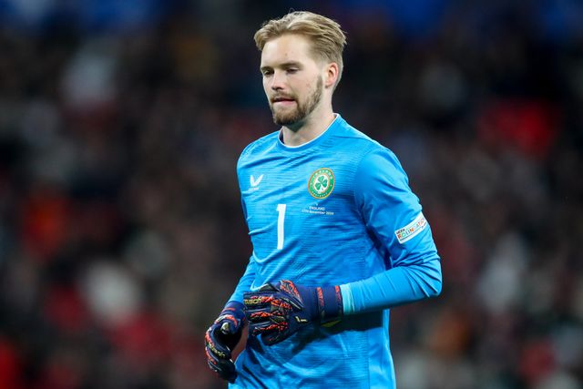 Caoimhin Kelleher of Republic of Ireland during the UEFA Nations League, League B - Group 2 match England vs Republic of Ireland at Wembley Stadium, London, United Kingdom, 17th November 2024

(Photo by Gareth Evans/News Images)