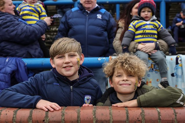 The traveling Warrington fans ahead of kickoff during the Betfred Super League round 6 match Leeds Rhinos vs Warrington Wolves at AMT Headingley Stadium, Leeds, United Kingdom on 29 March 2026

(Photo by Mark Cosgrove/News Images)