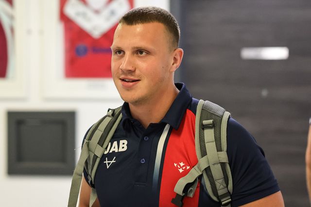 Jack Brown of Hull KR arrives during the Betfred Super League Round 20 Salford Red Devils vs Hull KR at Salford Community Stadium, Eccles, United Kingdom, 31st July 2025

(Photo by Mark Cosgrove/News Images)