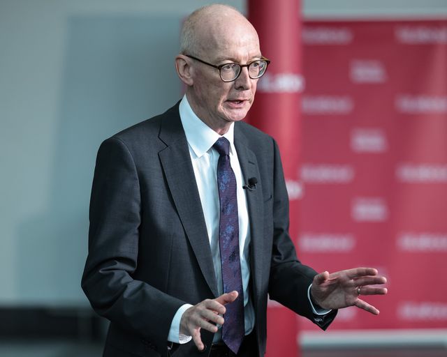 Pat McFadden MP, Secretary of State for Work and Pensions is interviewed in the lobby during the Labour Party Annual Conference 2025 Day 4 at ACC, Liverpool, United Kingdom, 1st October 2025

(Photo by Mark Cosgrove/News Images)
