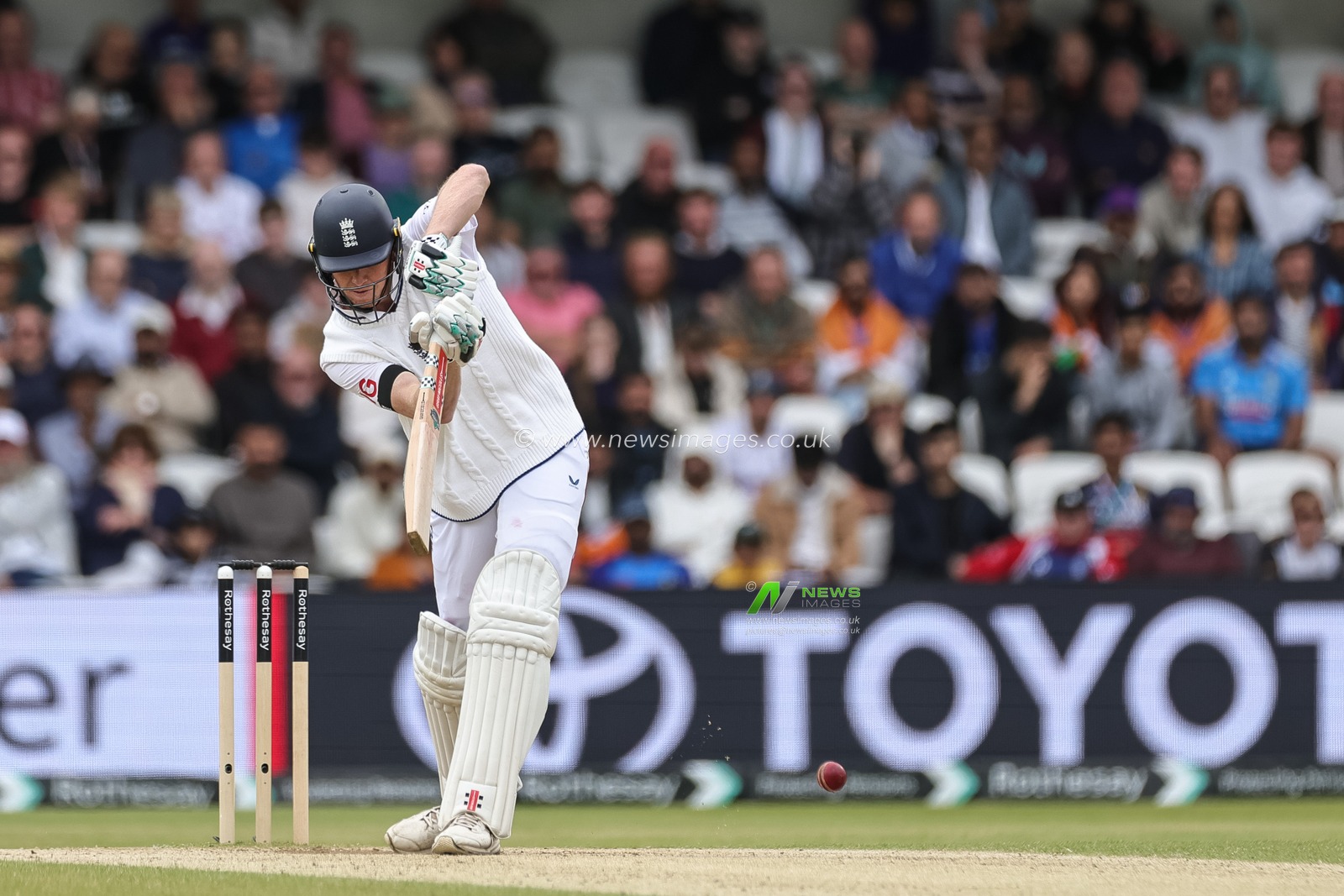 Zak Crawley of England hits the ball for one run during the 1st Rothesay Test Match Day 5 England vs India at Headingley Cricket Ground, Leeds, United Kingdom, 24th June 2025

(Photo by Mark Cosgrove/News Images)