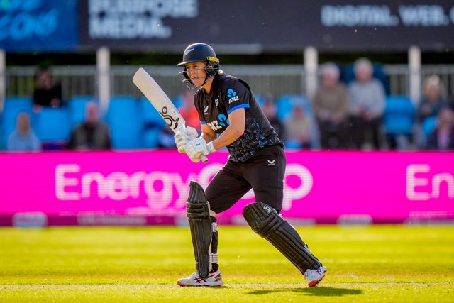 Sophie Devine of New Zealand turns down a run during the England Women v New Zealand 1st Vitality IT20 match at The Central Co-Op County Ground, Derby, United Kingdom on 20 May 2026

(Photo by Maynard Manyowa/News Images)