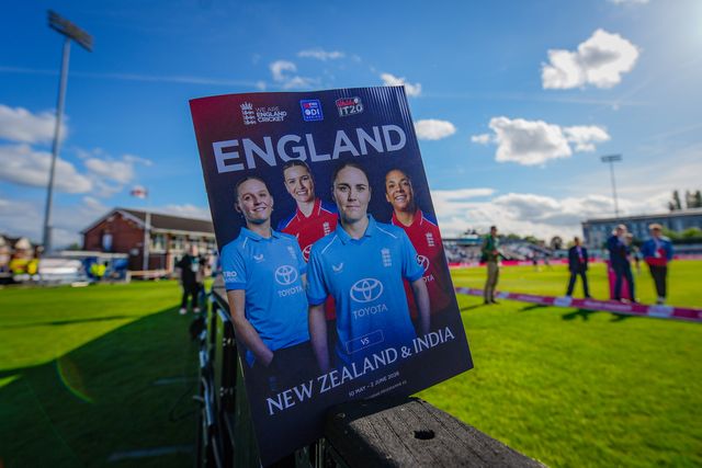 A general view of the match day program prior to the coin toss during the England Women v New Zealand 1st Vitality IT20 match at The Central Co-Op County Ground, Derby, United Kingdom on 20 May 2026

(Photo by Maynard Manyowa/News Images)