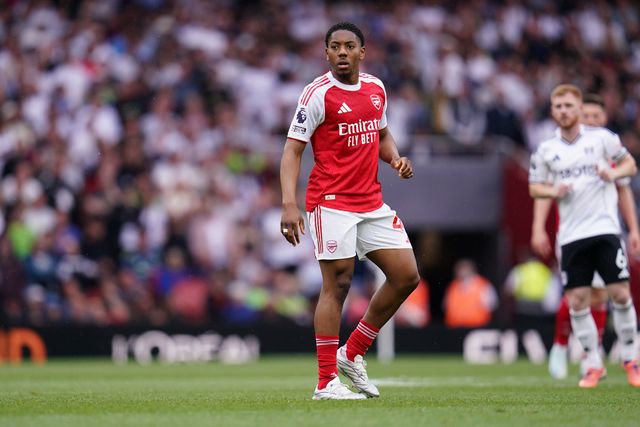 Myles Lewis-Skelly of Arsenal during the Premier League match Arsenal vs Fulham at Emirates, London, United Kingdom on 02 May 2026

(Photo by Harvey Murphy/News Images)