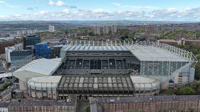 An aerial view of St James’ Park during the Premier League match Newcastle Untied vs Bournemouth at St. James's Park, Newcastle, United Kingdom on 18 April 2026

(Photo by Mark Cosgrove/News Images)
