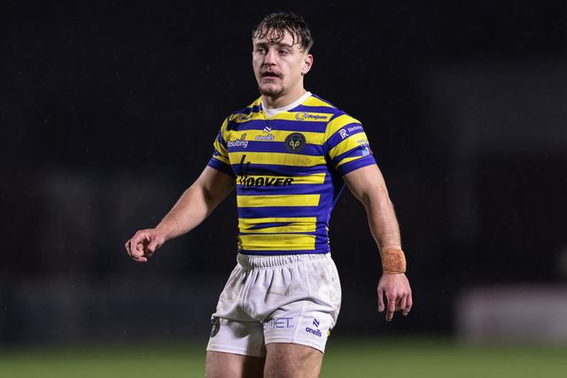 Leon Hayes of Warrington Wolves during the Pre Season match Warrington Wolves vs Leigh Leopards at Halliwell Jones Stadium, Warrington, United Kingdom, 30th January 2026

(Photo by Mark Cosgrove/News Images)