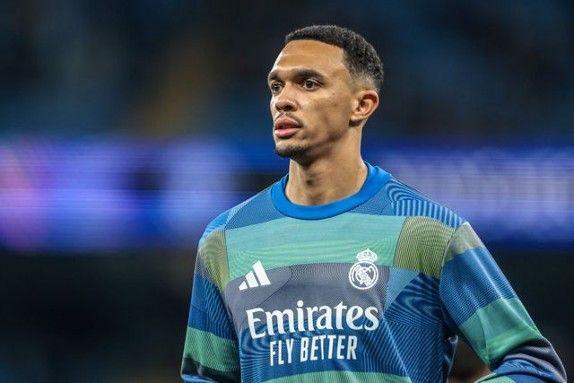 Trent Alexander-Arnold of Real Madrid in the pregame warmup session during the UEFA Champions League last 16 second leg match Manchester City vs Real Madrid at The City of Manchester Stadium, Manchester, United Kingdom on 17 March 2026

(Photo by Mark Cosgrove/News Images)