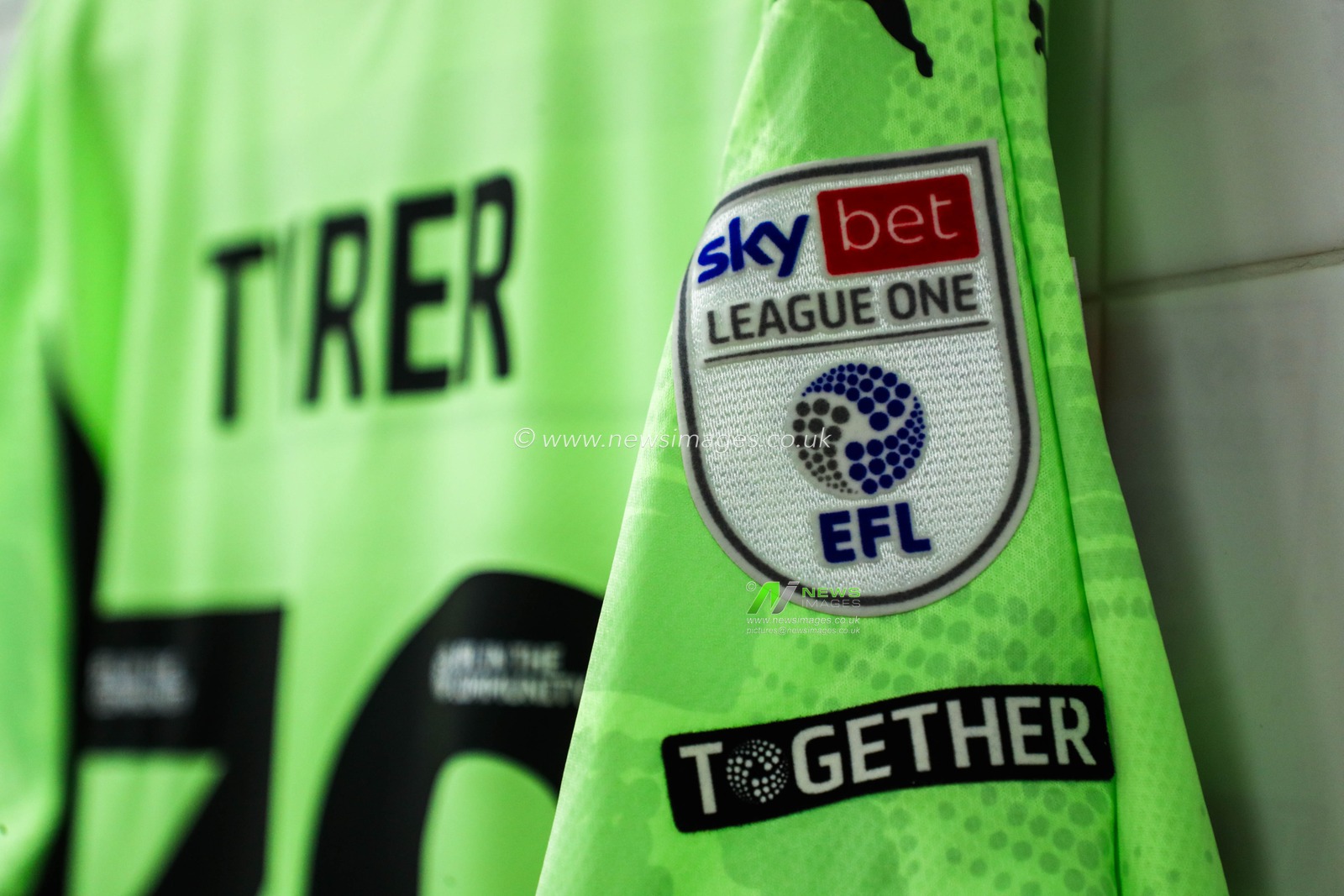 A detailed view of the EFL badge on the Blackpool shirts are displayed inside of the dressing room prior to the Sky Bet League 1 match Charlton Athletic vs Blackpool at The Valley, London, United Kingdom, 21st September 2024

(Photo by Izzy Poles/News Images)
