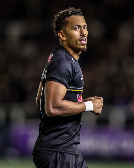 Harrison Obatoyinbo of Newcastle Red Bulls during the Premiership Rugby Cup match Newcastle Red Bulls vs Leicester Tigers at Kingston Park, Newcastle, United Kingdom, 31st October 2025

(Photo by Alfie Cosgrove/News Images)

*** GER AUT SUI OUT ***