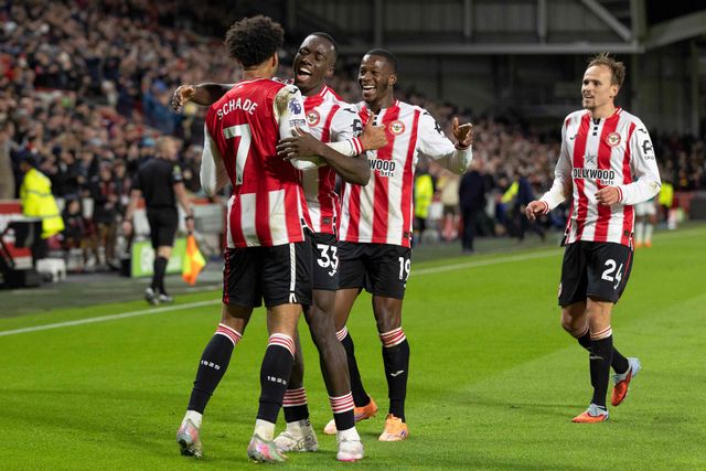 Kevin Schade of Brentford scores and celebrates 2-0 during the Premier League match Brentford vs Liverpool at The Gtech Community Stadium, London, United Kingdom, 25th October 2025

(Photo by Ian Stephen/News Images)