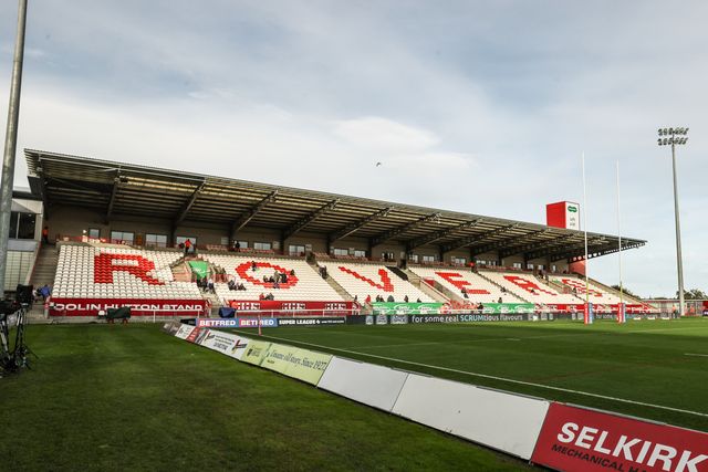A general view of Sewell Group Craven Park ahead of the Betfred Super League Semi Final 2 match Hull KR vs St Helens at Sewell Group Craven Park, Kingston upon Hull, United Kingdom, 3rd October 2025

(Photo by Alfie Cosgrove/News Images)