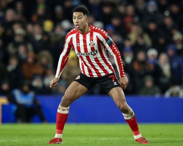 Jobe Bellingham of Sunderland during the Sky Bet Championship match Leeds United vs Sunderland at Elland Road, Leeds, United Kingdom, 17th February 2025

(Photo by Alfie Cosgrove/News Images)