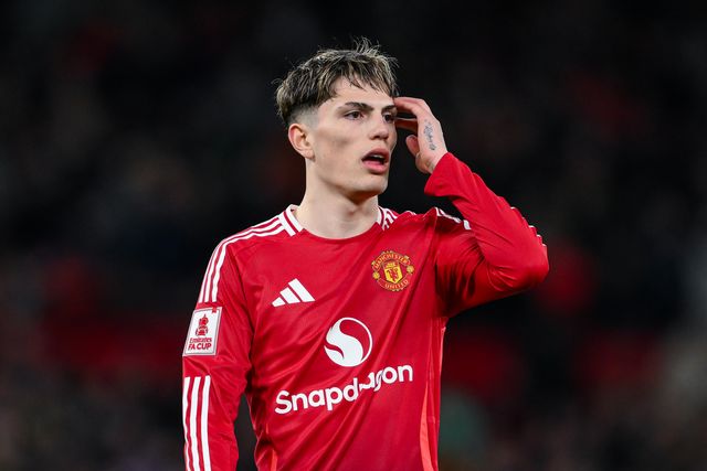 Alejandro Garnacho of Manchester United during the Emirates FA Cup 5th Round match Manchester United vs Fulham at Old Trafford, Manchester, United Kingdom, 2nd March 2025

(Photo by Craig Thomas/News Images)