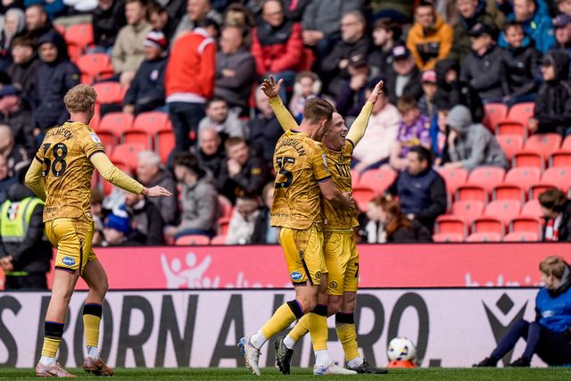 Adam Forshaw of Blackburn Rovers celebrates his goal to make it  0-1 during the Sky Bet Championship match Stoke City vs Blackburn Rovers at Bet365 Stadium, Stoke On Trent, United Kingdom on 11 April 2026

(Photo by Maynard Manyowa/News Images)