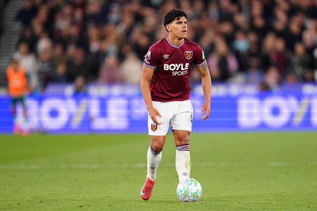 Mateus Fernandes of West Ham United during the Premier League match West Ham United vs Wolverhampton Wanderers at London Stadium, London, United Kingdom on 10 April 2026

(Photo by Harvey Murphy/News Images)
