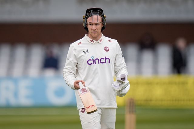 George Bartlett during the County Championship Division Two Derbyshire vs Northamptonshire day four match at The Central Co-Op County Ground, Derby, United Kingdom on 11 May 2026

(Photo by Maynard Manyowa/News Images)