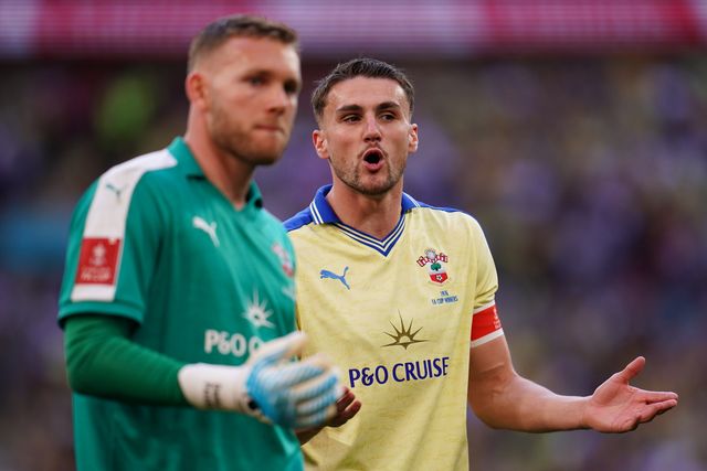 Taylor Harwood-Bellis of Southampton during the Emirates FA Cup Semi-Final match Manchester City vs Southampton at Wembley Stadium, London, United Kingdom on 25 April 2026

(Photo by Harvey Murphy/News Images)
