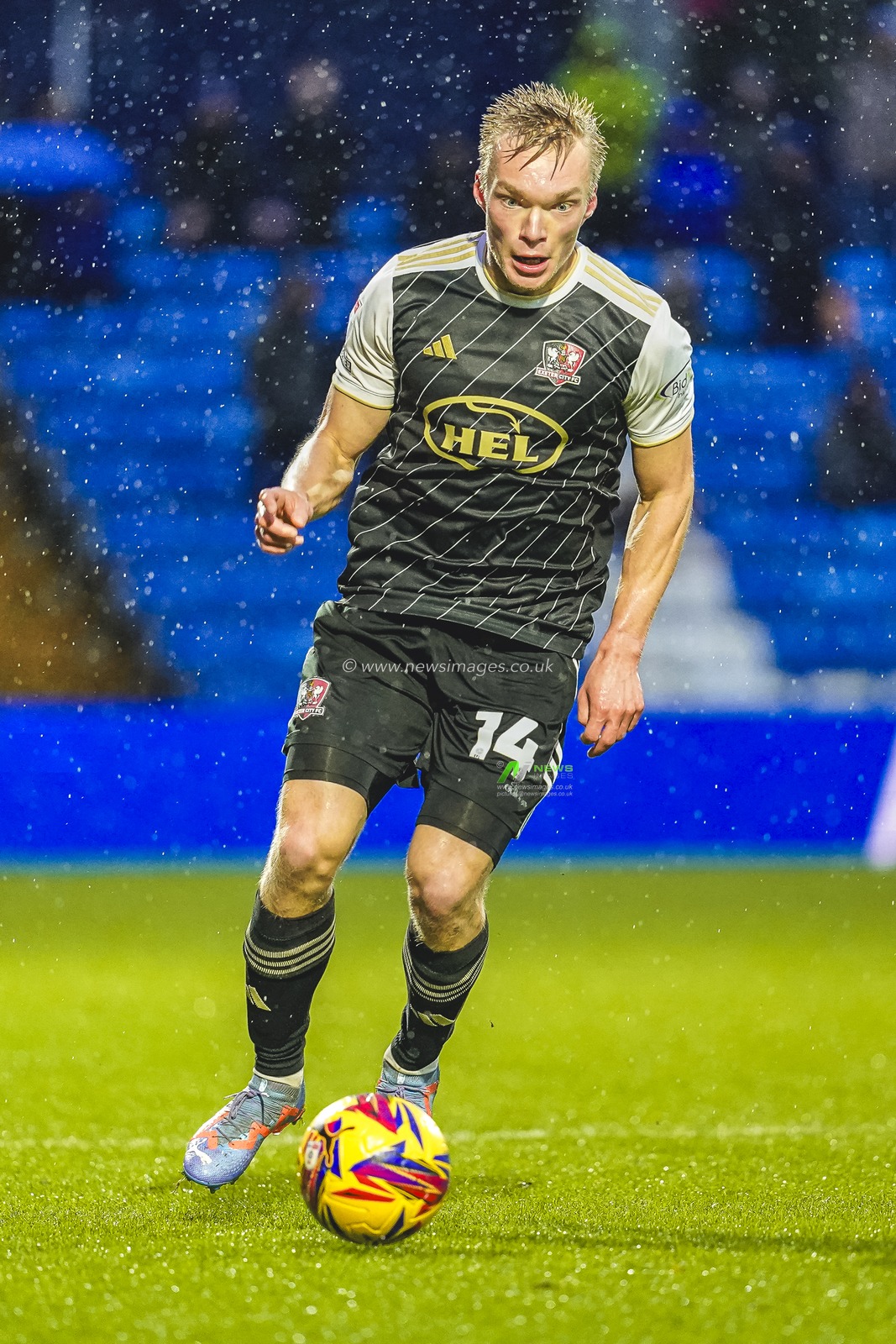 Exeter City Midfielder Ilmari Niskanen during the Sky Bet League 1 match Stockport County vs Exeter City at Edgeley Park Stadium, Stockport, United Kingdom, 7th December 2024

(Photo by James Giblin/News Images)