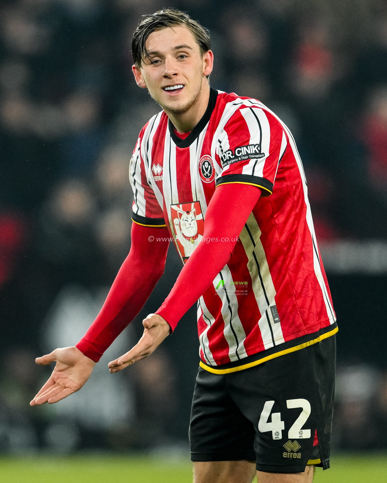 Sydie Peck of Sheffield United reacts during the Sky Bet Championship match Sheffield United vs Middlesbrough at Bramall Lane, Sheffield, United Kingdom, 12th February 2025

(Photo by Craig Thomas/News Images)