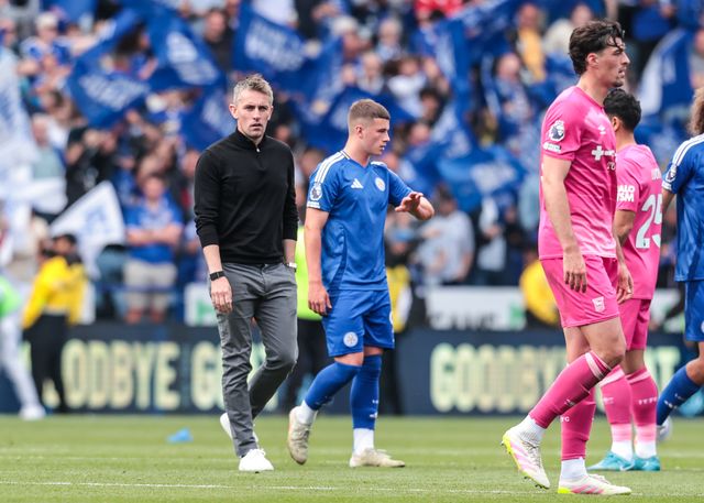 Kieran McKenna Ipswich Town Manager during the Premier League match Leicester City vs Ipswich Town at King Power Stadium, Leicester, United Kingdom, 18th May 2025

(Photo by Richard Bierton/News Images)