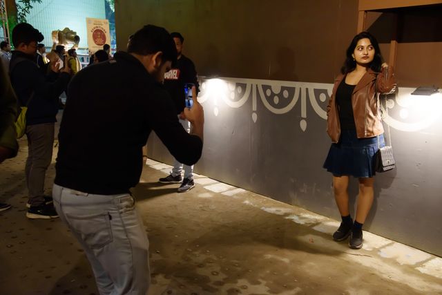 People visit a venue of the 30th Kolkata International Film Festival in Kolkata, India, on December 8, 2024.Pictures by Debajyoti Chakraborty.(Photo: Debajyoti Chakraborty/News Images)
