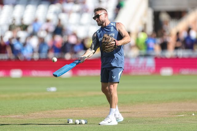Brendon McCullum head coach of England in the pre-game warm up session during the Third Vitality T20 International match England vs India at Trent Bridge, Nottingham, United Kingdom on 07 July 2026

(Photo by Mark Cosgrove/News Images)