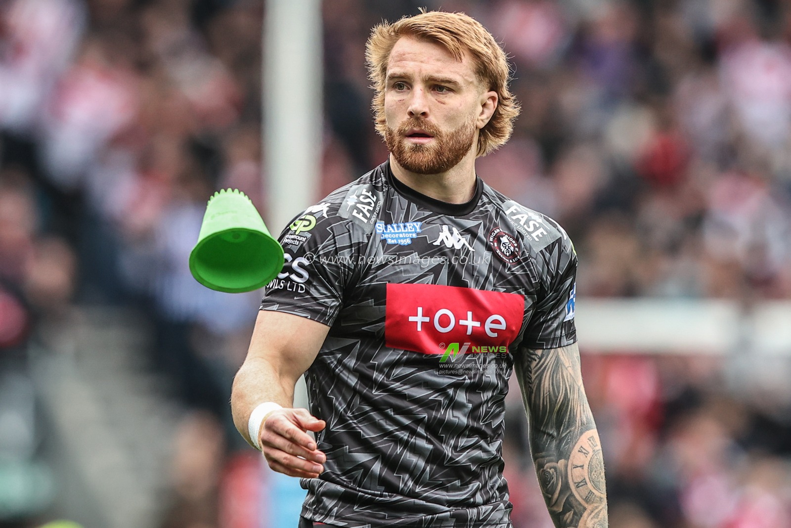 Adam Keighran of Wigan Warriors in the pre-game warm up during the Betfred Super League round 7 match St Helens vs Wigan Warriors at The BrewDog Stadium, St Helens, United Kingdom on 03 April 2026

(Photo by Alfie Cosgrove/News Images)