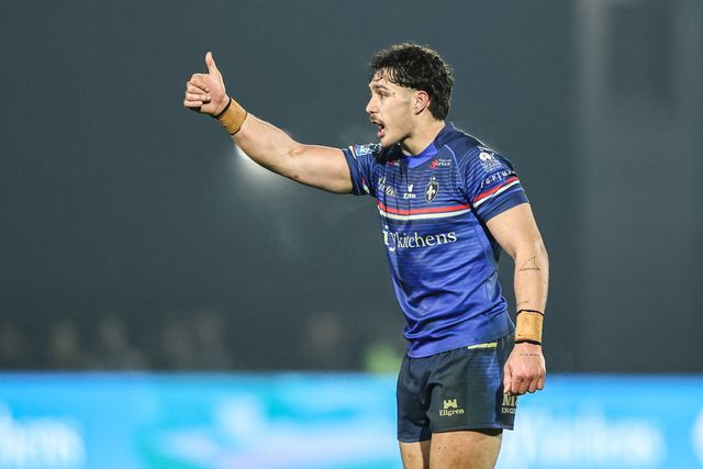 Seth Nikotemo of Wakefield Trinity in action during the Betfred Super League round 5 match Wakefield Trinity vs Leigh Leopards at DIY Kitchens Stadium, Wakefield, United Kingdom on 20 March 2026

(Photo by Alfie Cosgrove/News Images)