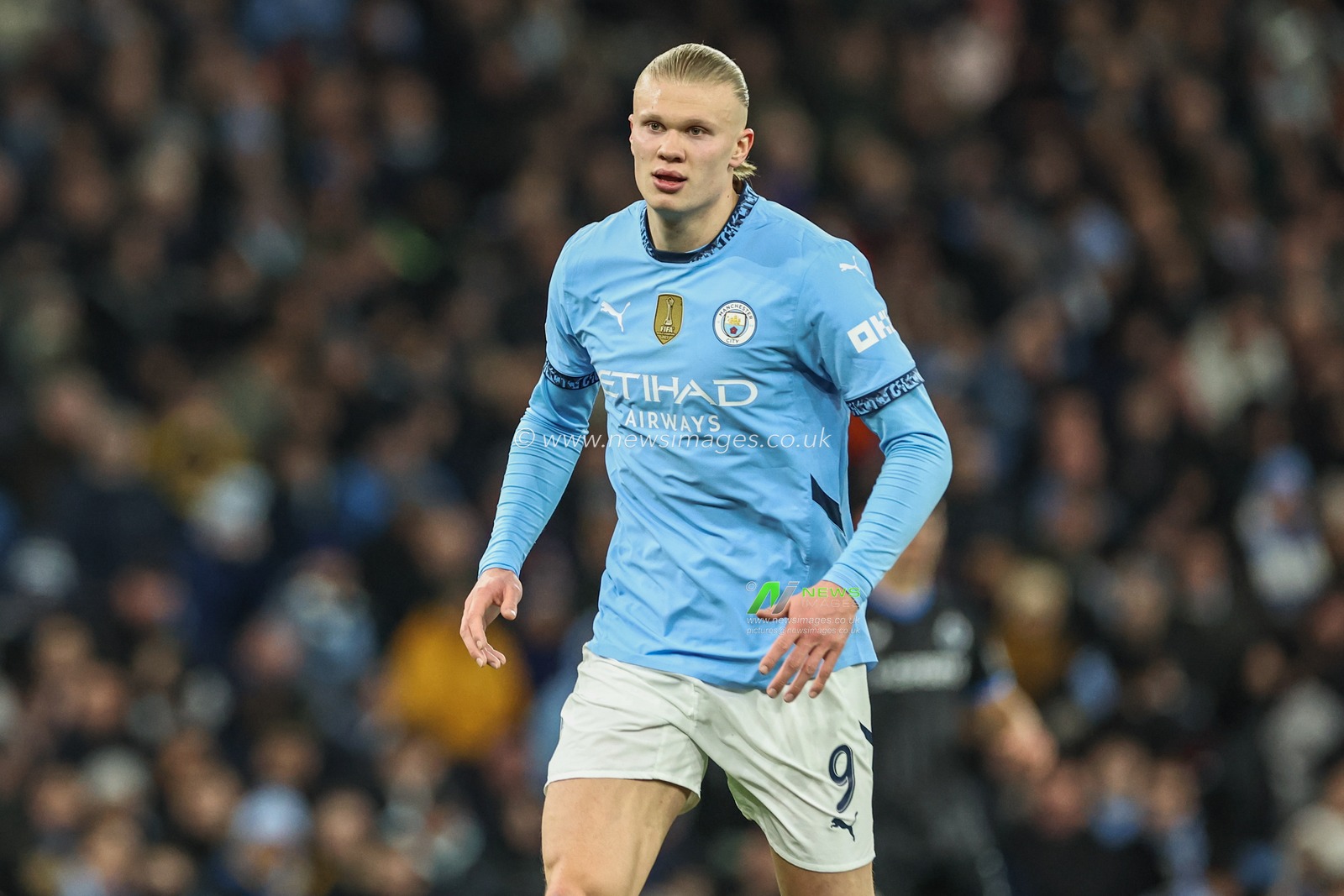 Erling Haaland of Manchester City during the UEFA Champions League Matchday 8 of 8 Manchester City vs Club Brugge at Etihad Stadium, Manchester, United Kingdom, 29th January 2025

(Photo by Mark Cosgrove/News Images)