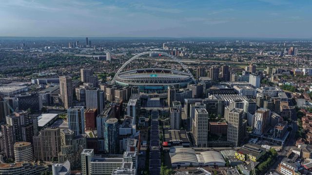 An Aerial view of Wembley Stadium during the Betfred Challenge Cup Final match Wigan Warriors vs Hull KR at Wembley Stadium, London, United Kingdom on 30 May 2026

(Photo by Mark Cosgrove/News Images)
