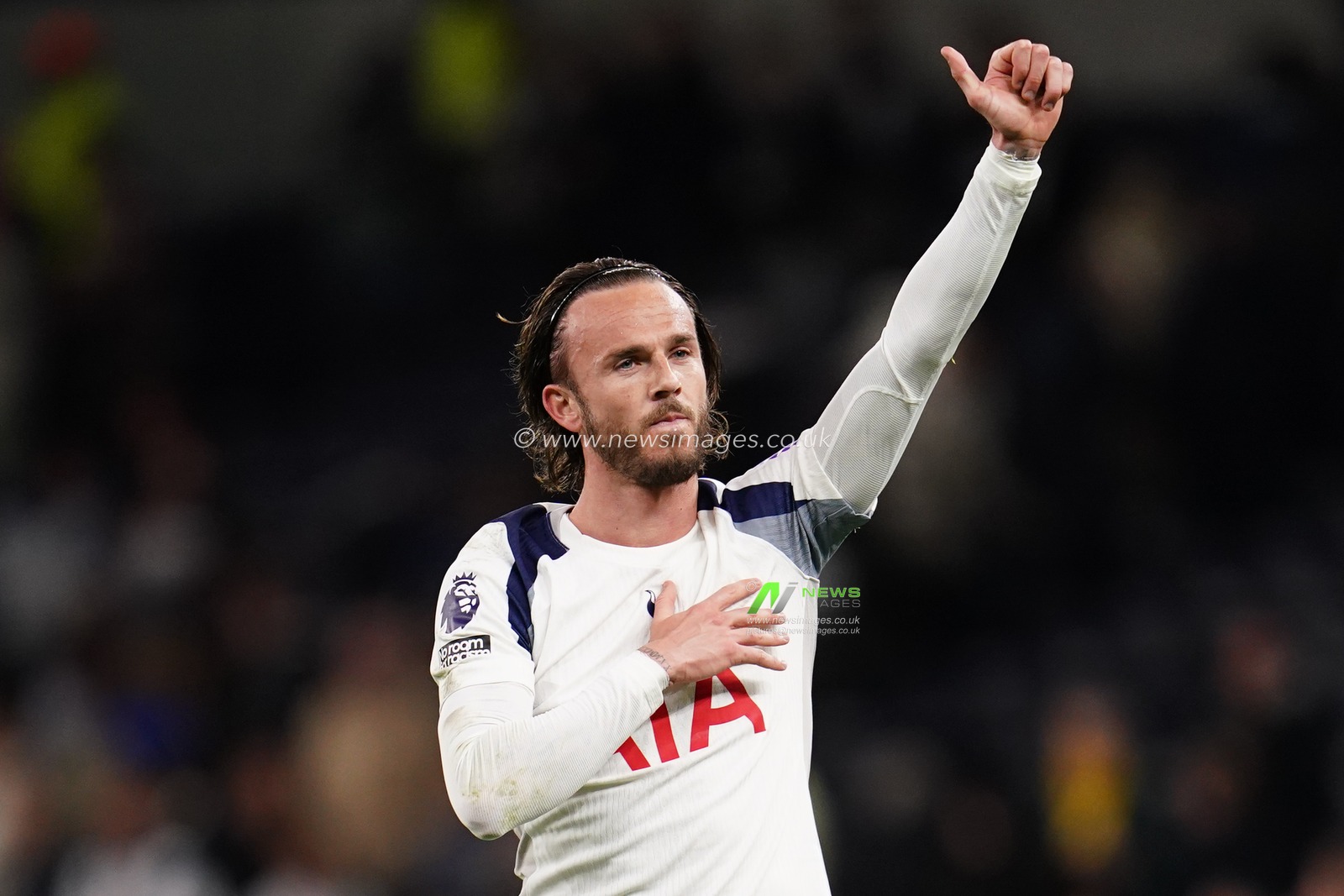 James Maddison of Tottenham Hotspur at full time to home support during the Premier League match Tottenham Hotspur vs Leeds United at Tottenham Hotspur Stadium, London, United Kingdom on 11 May 2026

(Photo by Harvey Murphy/News Images)