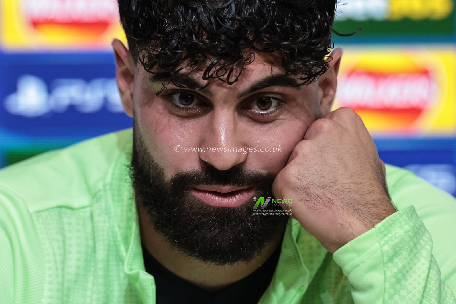 Josko Gvardiol of Manchester City speaks to the press during the UEFA Champions League press conference Matchday 5 of 8 Manchester City vs Bayer 04 Leverkusen at Etihad Campus, Manchester, United Kingdom, 24th November 2025

(Photo by Mark Cosgrove/News Images)

*** GER AUT SUI OUT ***