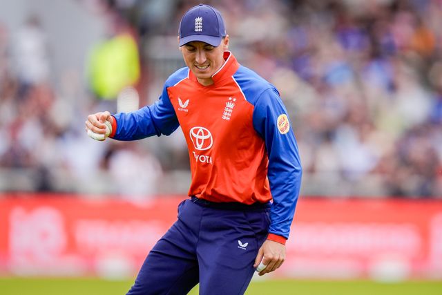 Tom Banton of England catches the ball to dismiss India captain Shreyas Iyer during the Second Vitality T20 International match England vs India at Old Trafford, Manchester, United Kingdom on 04 July 2026

(Photo by Maynard Manyowa/News Images)