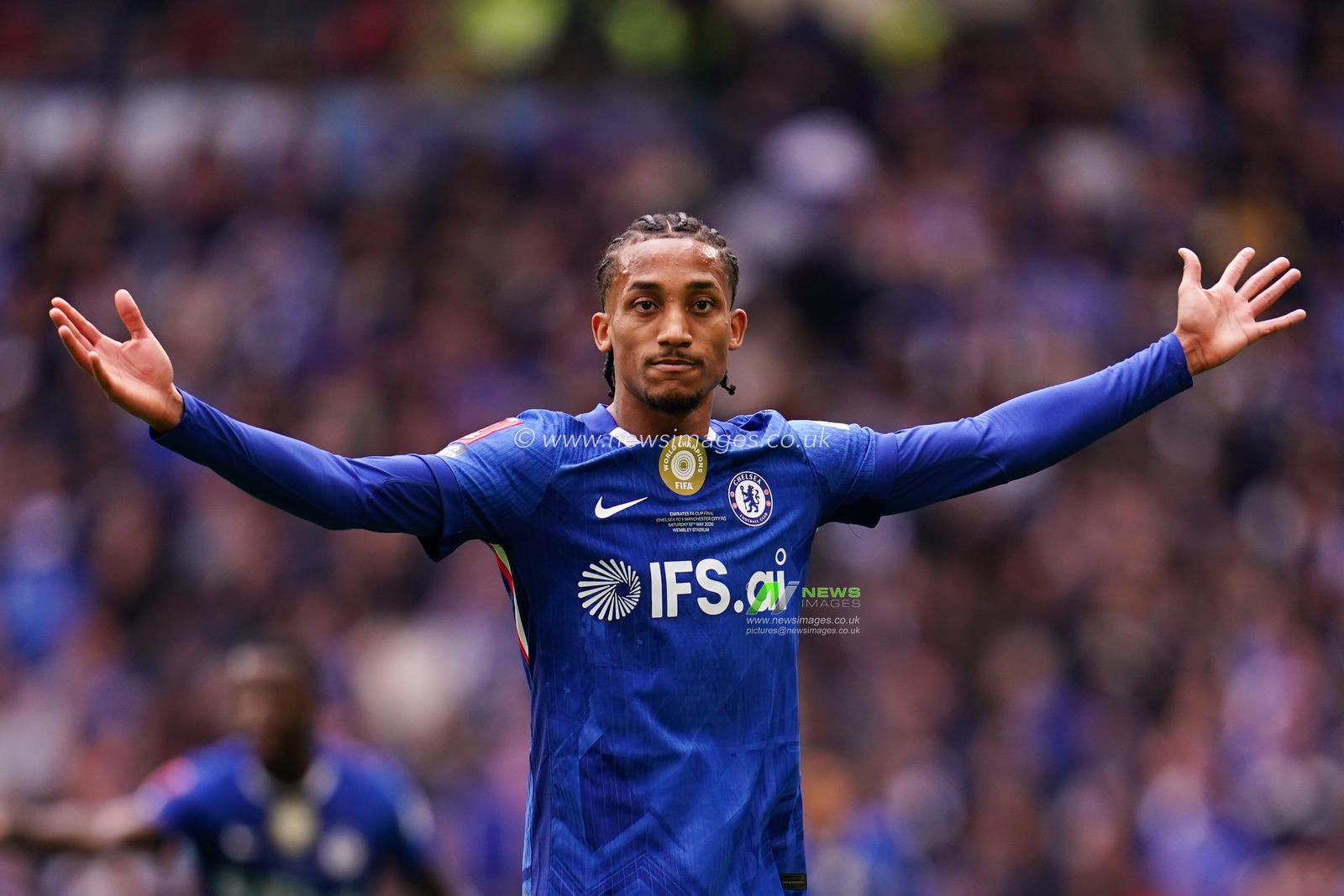 Joao Pedro of Chelsea during the Emirates FA Cup Final match Chelsea vs Manchester City at Wembley Stadium, London, United Kingdom on 16 May 2026

(Photo by Harvey Murphy/News Images)
