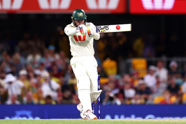 Alex Carey of Australia  bats during the NRMA Insurance Ashes Second Test Day 2 Australia vs England at The Gabba, Brisbane Cricket Ground, Brisbane, Australia, 5th December 2025

(Photo by Pat Hoelscher/News Images)

*** GER AUT SUI OUT ***