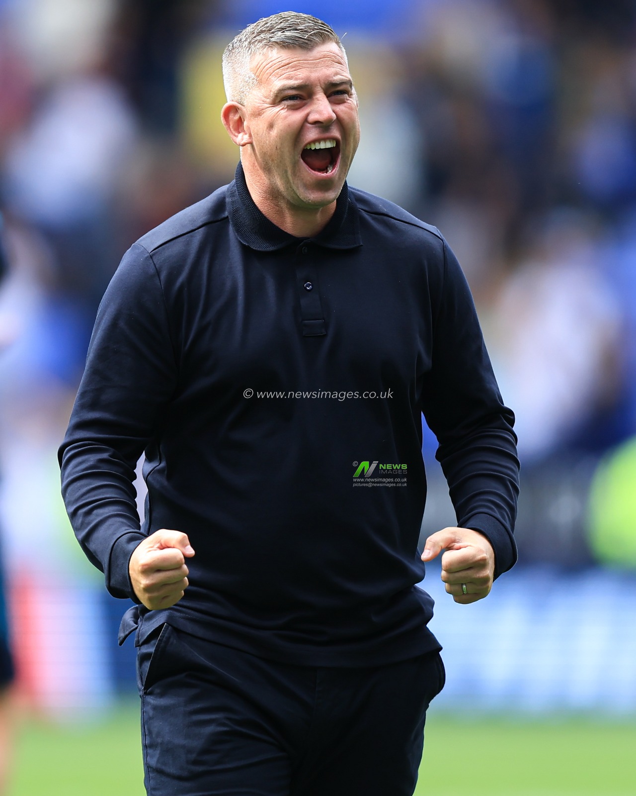 Steven Schumacher manager of Bolton Wanderers celebrates 2-1 win after the Sky Bet Championship match Bolton Wanderers vs Preston North End at Toughsheet Community Stadium, Bolton, United Kingdom on 15 August 2026

(Photo by Jorge Horsted/News Images)