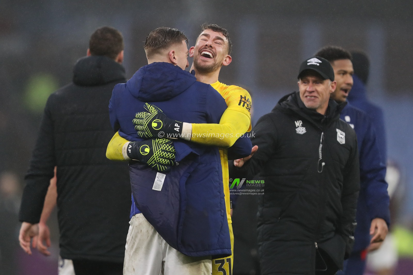 Alex Palmer of Ipswich Town is all smiles after the Premier League match Aston Villa vs Ipswich Town at Villa Park, Birmingham, United Kingdom, 15th February 2025

(Photo by Gareth Evans/News Images)