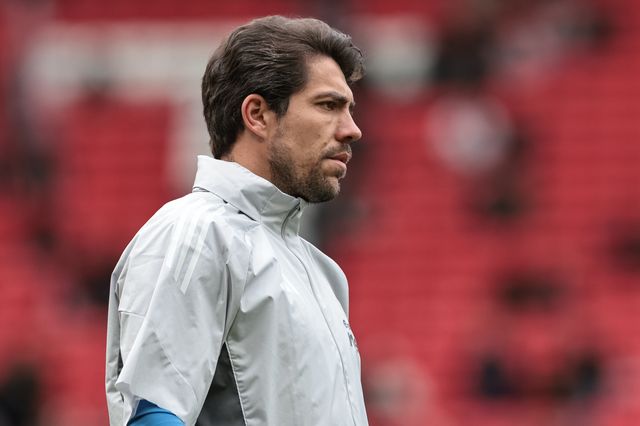 Nottingham Forest goalkeeper Stefan Ortega in the pregame warmup session during the Premier League match Manchester United vs Nottingham Forest at Old Trafford, Manchester, United Kingdom on 17 May 2026

(Photo by Mark Cosgrove/News Images)