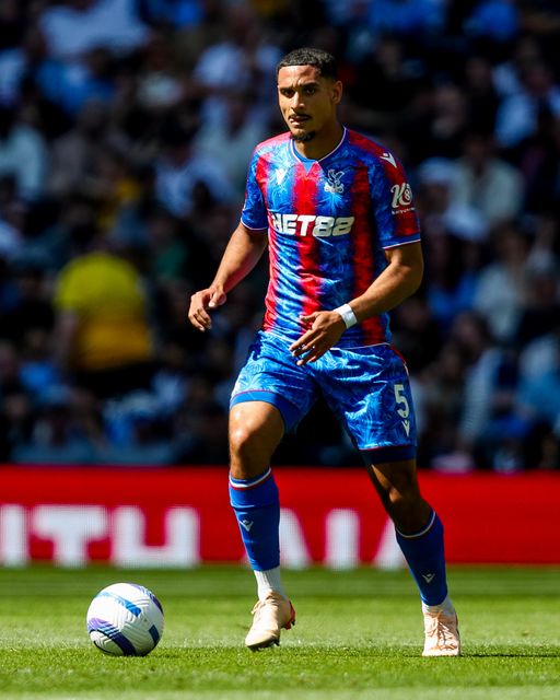 Maxence Lacroix of Crystal Palace runs with the ball during the Premier League match Tottenham Hotspur vs Crystal Palace at Tottenham Hotspur Stadium, London, United Kingdom, 11th May 2025

(Photo by Izzy Poles/News Images)